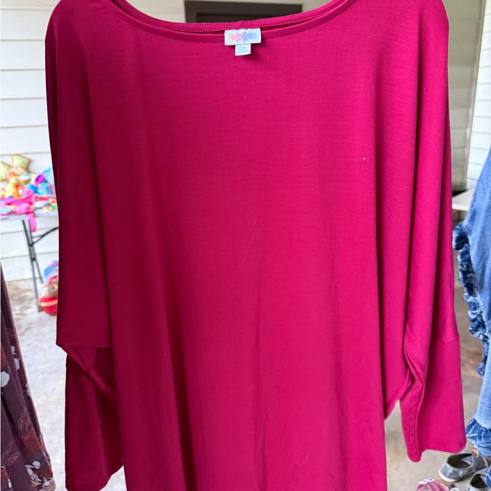 Umgee Pink Dolman Sleeve Oversized Top